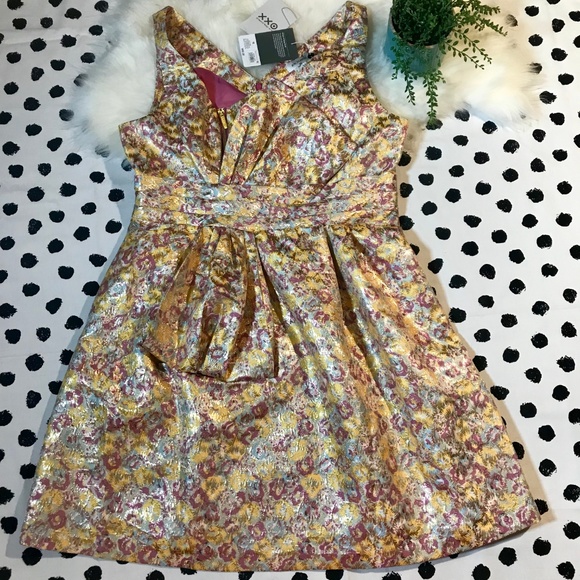 Zac Posen for Target Floral Brocade Dress Size 16 - Picture 4 of 8